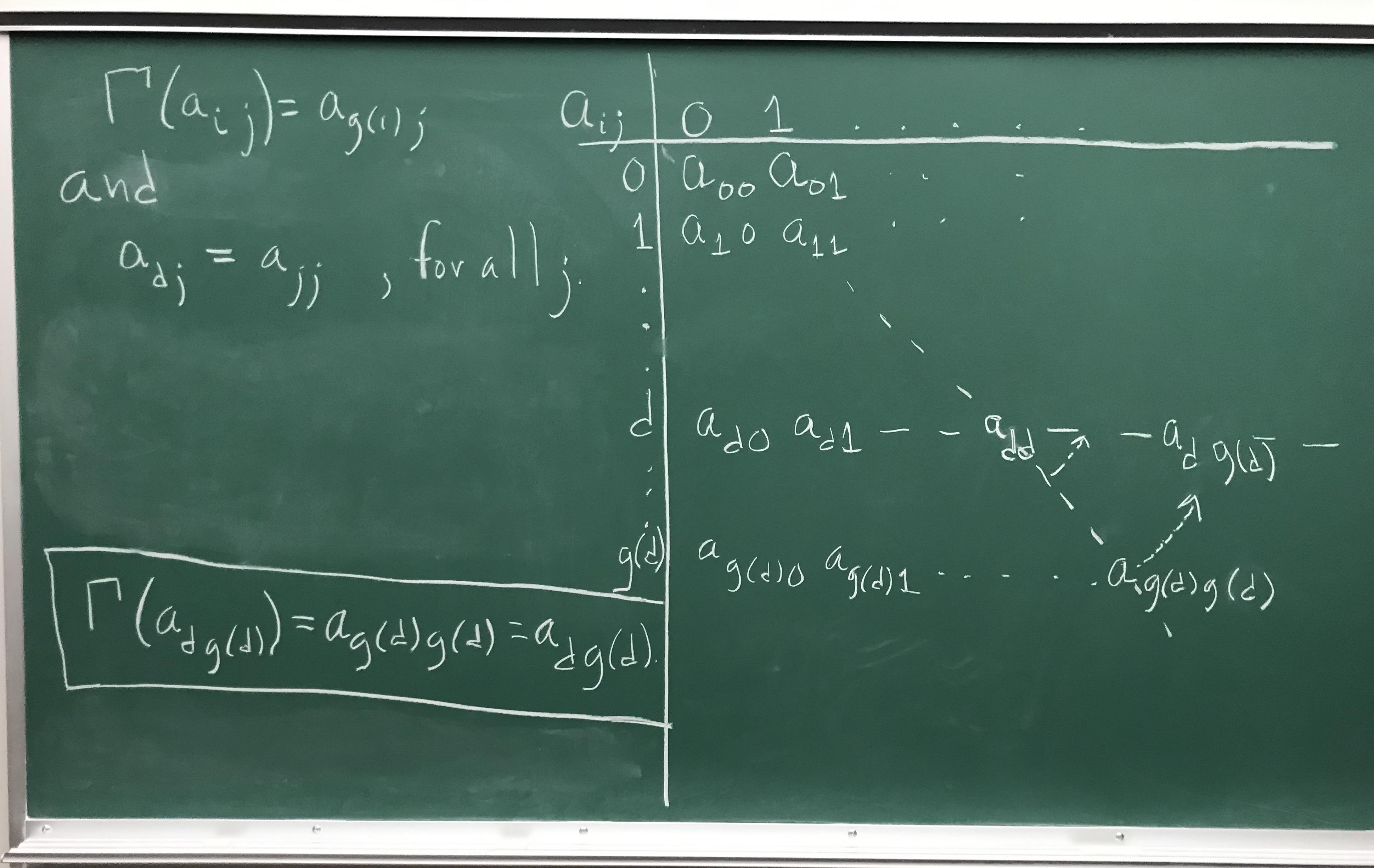 formula on a board